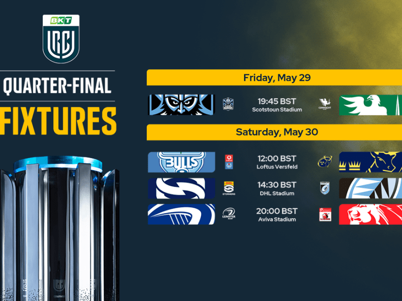 The URC Quarter finals are confirmed